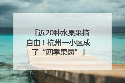 近20种水果采摘自由！杭州一小区成了“四季果园”