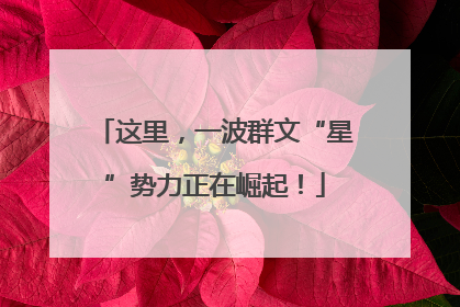 这里，一波群文“星”势力正在崛起！