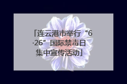 连云港市举行“6·26”国际禁毒日集中宣传活动