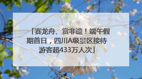 赛龙舟、赏非遗！端午假期首日，四川A级景区接待游客超433万人次