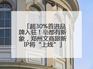 超30%首进品牌入驻！亳都有新象，郑州文商旅新IP将“上线”