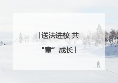 送法进校 共“童”成长