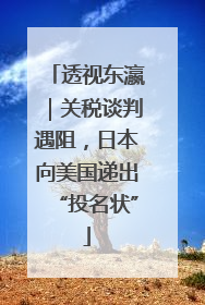 透视东瀛｜关税谈判遇阻，日本向美国递出“投名状”