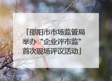 邵阳市市场监管局举办“企业评市监”首次现场评议活动