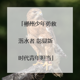 郴州少年勇救落水者 彰显新时代青年担当