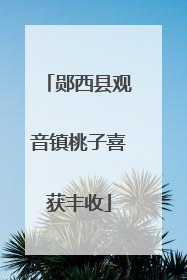 郧西县观音镇桃子喜获丰收