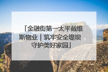 金融街第一太平戴维斯物业｜筑牢安全堤坝 守护美好家园