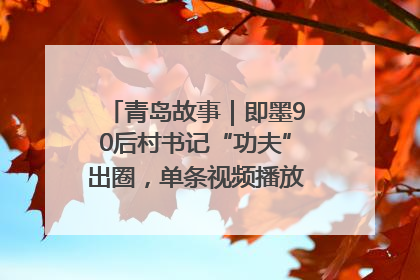 青岛故事｜即墨90后村书记“功夫”出圈，单条视频播放量过600万