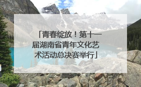 青春绽放！第十一届湖南省青年文化艺术活动总决赛举行