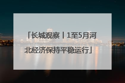 长城观察丨1至5月河北经济保持平稳运行