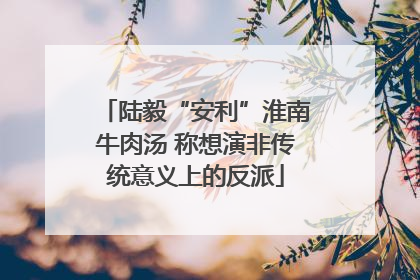 陆毅“安利”淮南牛肉汤 称想演非传统意义上的反派
