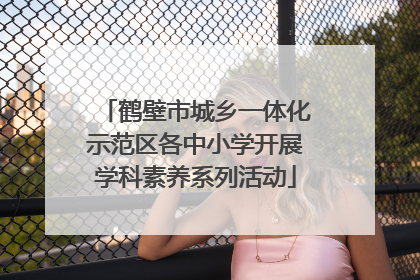 鹤壁市城乡一体化示范区各中小学开展学科素养系列活动