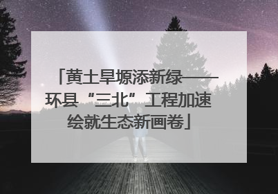 黄土旱塬添新绿——环县“三北”工程加速绘就生态新画卷