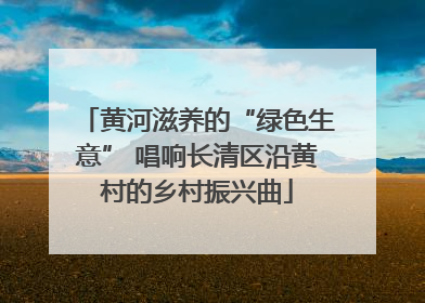 黄河滋养的“绿色生意” 唱响长清区沿黄村的乡村振兴曲