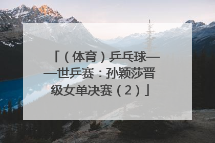 （体育）乒乓球——世乒赛：孙颖莎晋级女单决赛（2）