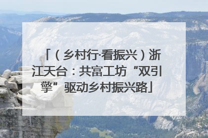 （乡村行·看振兴）浙江天台：共富工坊“双引擎”驱动乡村振兴路
