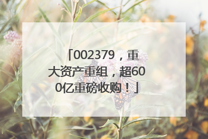 002379，重大资产重组，超600亿重磅收购！