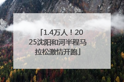 1.4万人！2025沈阳和河半程马拉松激情开跑