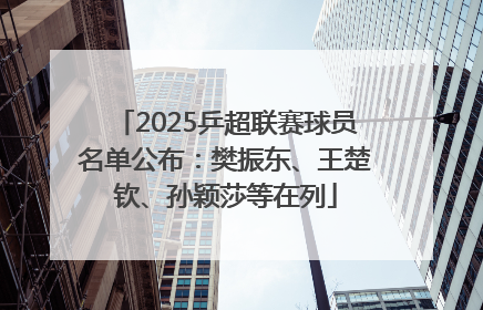 2025乒超联赛球员名单公布：樊振东、王楚钦、孙颖莎等在列