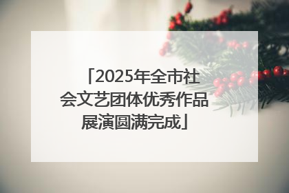 2025年全市社会文艺团体优秀作品展演圆满完成