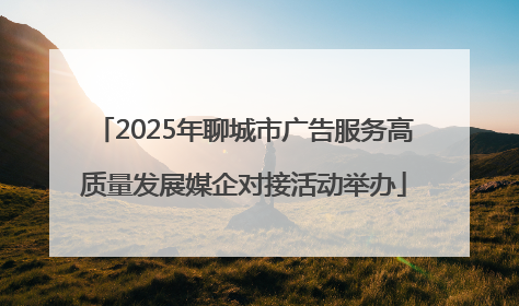 2025年聊城市广告服务高质量发展媒企对接活动举办