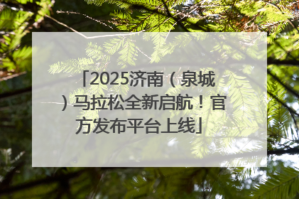 2025济南（泉城）马拉松全新启航！官方发布平台上线