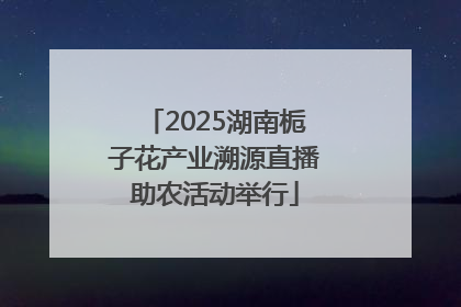 2025湖南栀子花产业溯源直播助农活动举行