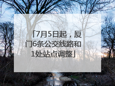 7月5日起，厦门6条公交线路和1处站点调整