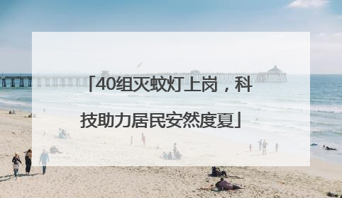 40组灭蚊灯上岗，科技助力居民安然度夏