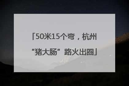 50米15个弯，杭州“猪大肠”路火出圈